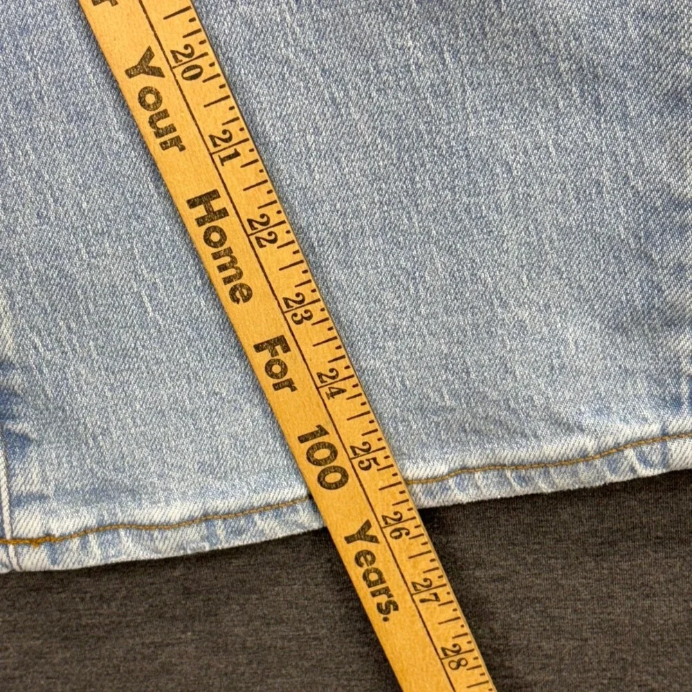 Quince Jeans Womens 30 High Rise Cropped Wide Leg Comfort Stretch Blue Denim - Picture 12 of 13